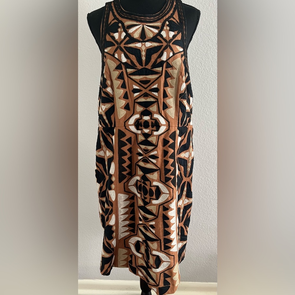 Anthropologie Embroidered Racerback Dress - Picture 4 of 10